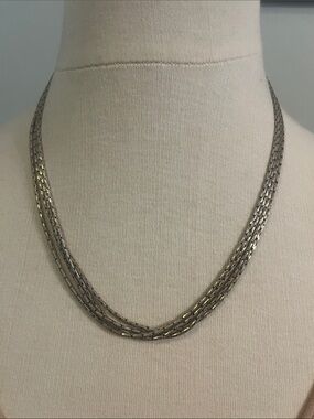 4-Strand Silver Chain 19” Necklace
